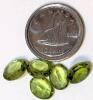 Oval Peridot 5-Stone Parcel, 6.04 ctw, 8.00 &times; 6.00mm, Very Slightly Grayish Yellowish Green, Slightly Included, With 10+ Year Old Appraisal & Estimated Replacement Value $1208.00 At That Time - 3