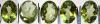 Oval Peridot 5-Stone Parcel, 6.04 ctw, 8.00 &times; 6.00mm, Very Slightly Grayish Yellowish Green, Slightly Included, With 10+ Year Old Appraisal & Estimated Replacement Value $1208.00 At That Time - 4