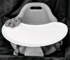 As New (Light Wear) Upseat Floor & Booster Seat, Grey, For Ages 4 Months to 2.5 Years. 16" &times; 14x &times; 12", Retails $139.99 New - 2