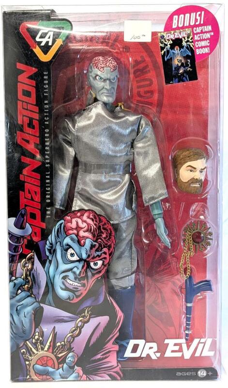 Complete 2012 Captain Action's DR. EVIL 1/6 Scale Action Figure, 12" Tall With Comic Book & Accessories, Estimated Hammer Price $50-100