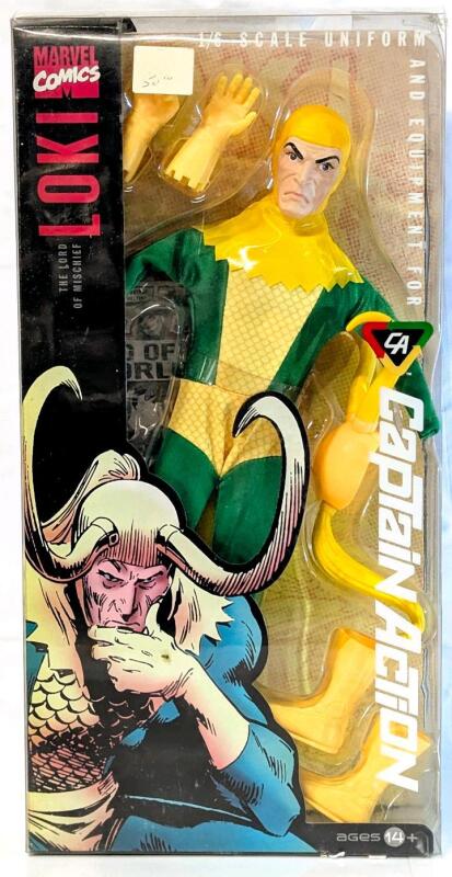 NRFB 2012 Marvel Comics 1/6 Scale LOKI : The Lord of Mischief Uniform & Accessories For Dr. Evil, Archenemy of Captain Action, 12" (Note: Costume, Face Mask & Accessories Only) Estimated Hammer Price $50 - $100