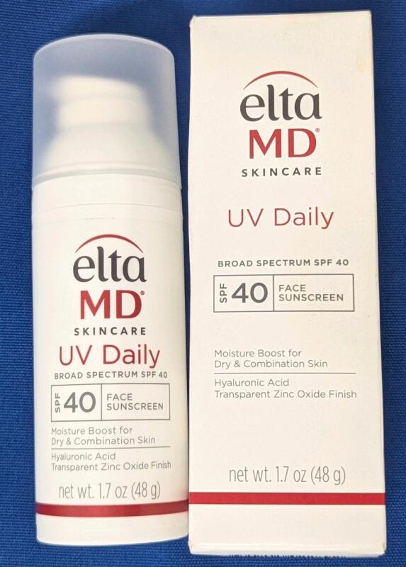 [See Desc] ELTA MD UV Daily 40SPF (Non-Tinted) Face Sunscreen, Hyaluronic Acid With Hydration Boost For Dry/Combination Skin, 48g, EXP 03/2026