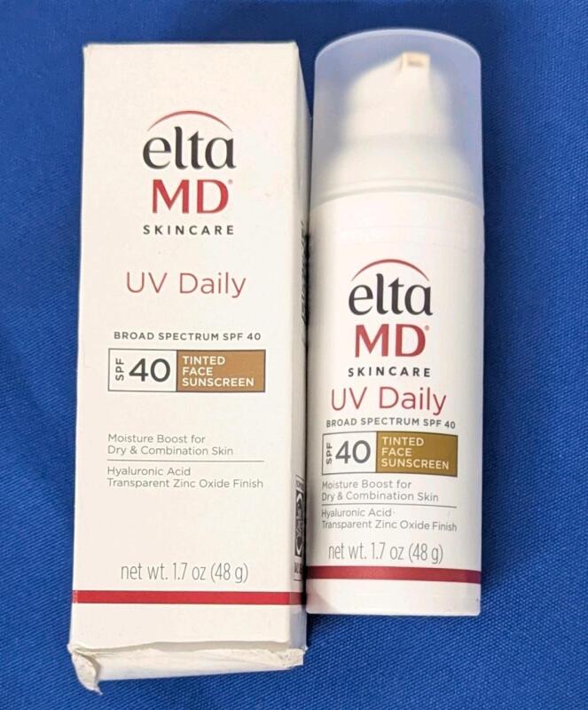 [See Desc] ELTA MD UV Daily 40SPF Tinted Face Sunscreen, Hyaluronic Acid With Hydration Boost For Dry/Combination Skin, 48g, EXP 03/2026