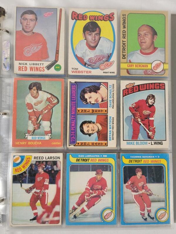 1969 - 2023 Detroit Red Wings NHL Hockey Trading Card Singles , 205 Trading Cards