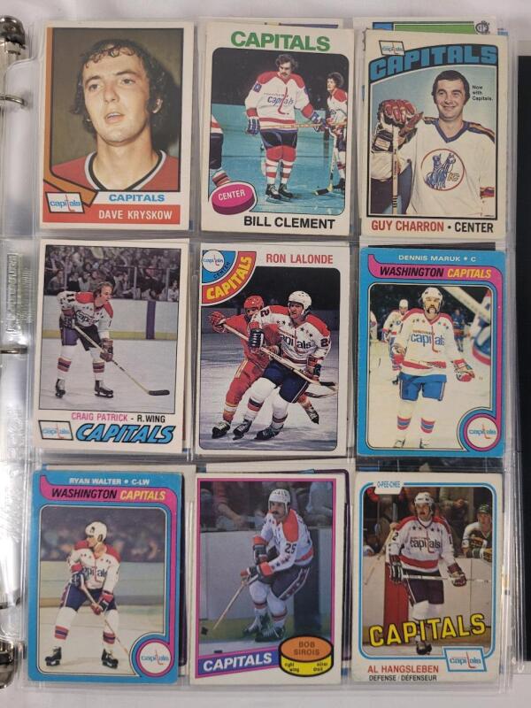 1974 - 2024 Washington Capitals NHL Hockey Trading Card Singles , 202 Trading Cards