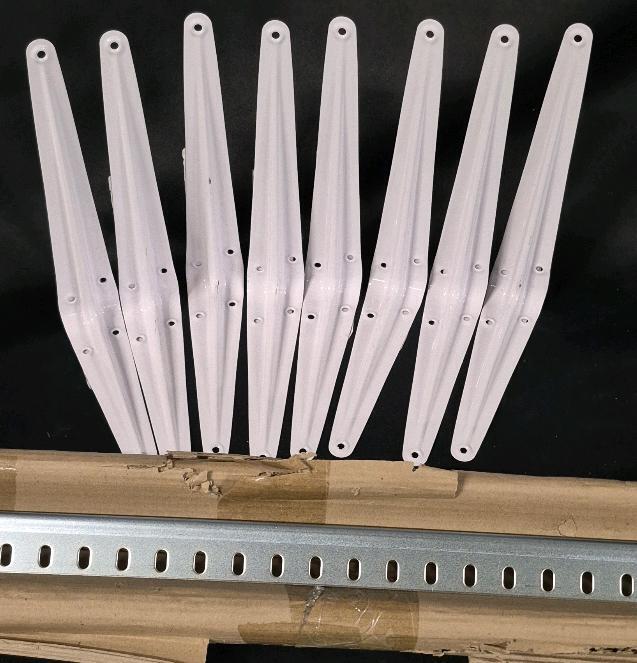 16 New Shelf Brackets (8) & Corner Brackets (8)