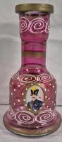 Vintage Hand-Painted Glass Vase 8.5" Tall