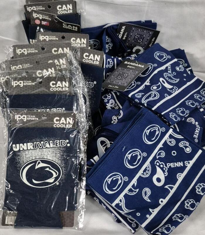 31 New Pen State Bandana's & Can Cooler Holders