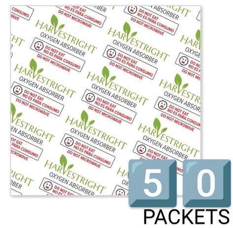 New 50-Pack Harvestright Oxygen Absorbers 700cc, 5 Sealed Packages of 10 Absorbers Each