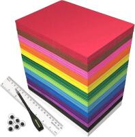 New 104 Pack Foam Sheets Craft 8.5 x 5.5 x 0.07 inch Eva Color Foam Paper Set for Crafts Project Preschoolers Classrooms +