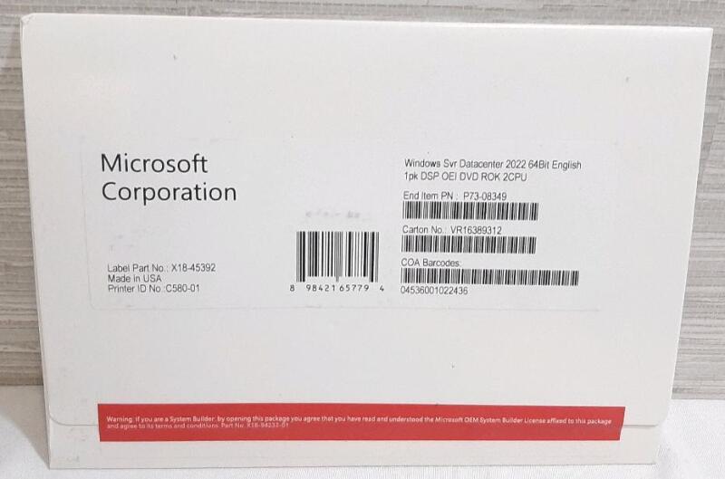 Unopened Microsoft Windows Server License
