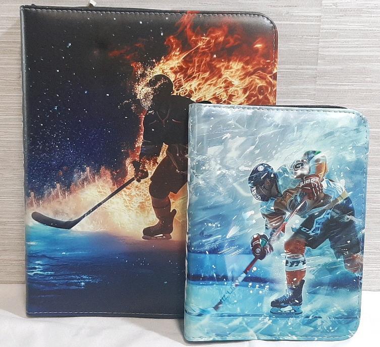 2 New Hockey Themed Card Binders