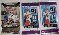 2023 Panini Prizm Draft Picks NFL Football Sealed Trading Card Wax Pack &times;1 & 2025 Panini Donruss NFL Football Sealed Trading Card Wax Packs &times;2