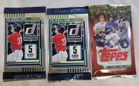 2022 Topps MLB Baseball Sealed Trading Card Wax Pack &times;1 & 2025 Panini Donruss MLB Baseball Sealed Trading Card Wax Packs &times;2