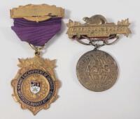 1869 Independent Order of Odd Fellows Badge & 1906 Independent Order of Odd Fellows Badge