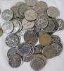 Numismatist / Philatelist Junk Drawer Lot . 50+ TTC Tokens , 1965 - ???? Canadian Nickels , Unused Canadian Stamps , 1985 Canadian Tire 10-Cent & 1986 Statue of Liberty Centennial Postcard Set . - 3