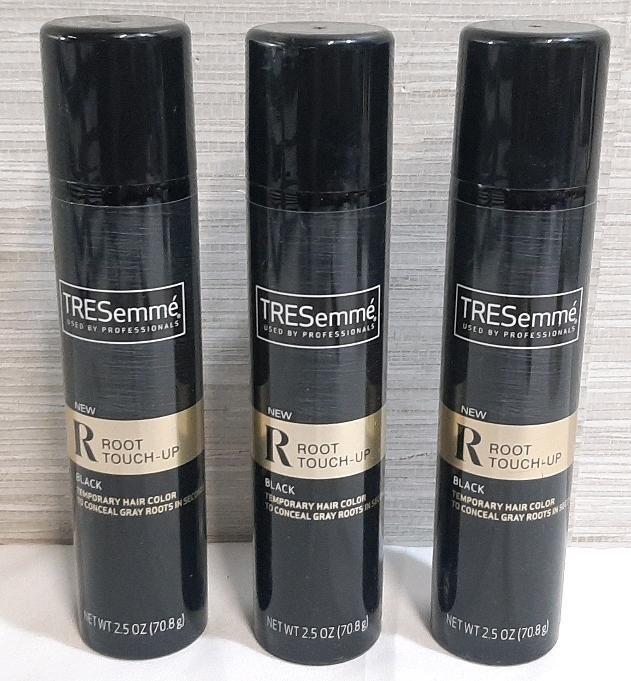 3 New TreSemm&eacute; Root Touch-up Black Temporary Hair Color Bottles