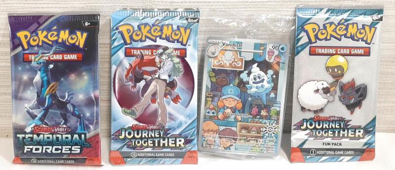 3 Pokemon TCG Booster Packs, Includes Vanilish Reverse Holographic Card