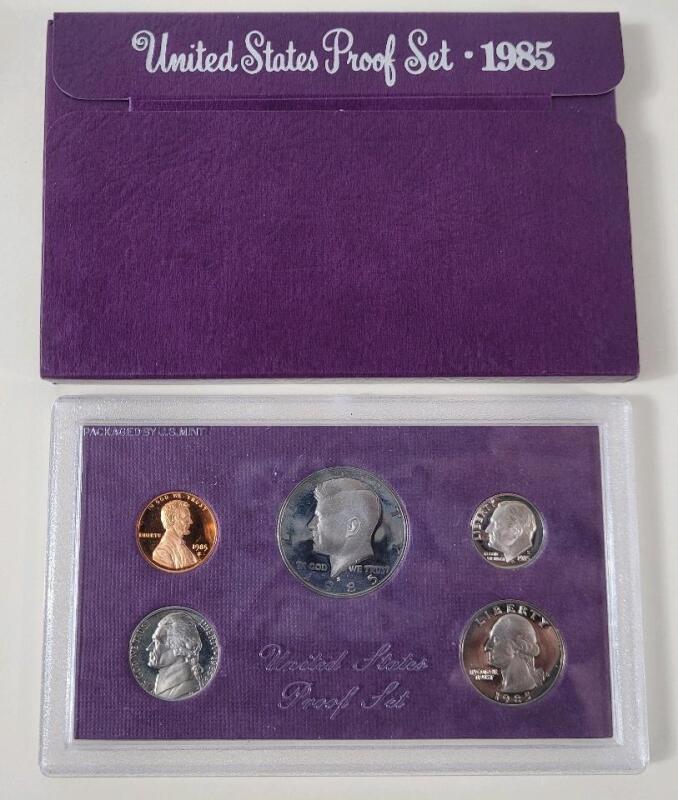 1985 USA Proof Coin Set in Case , Uncirculated