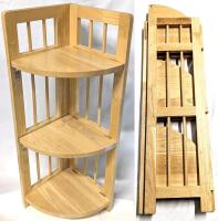 Fantastic Wooden Folding 3-Tier Folding Shelf, 33.8" Tall