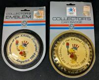Vintage 1984 Olympic Collectors Emblems. Largest 4.5" Across.