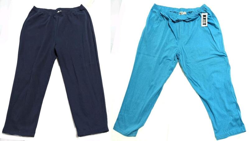 2 New Size 3XL / 26-28W Women's Elastic Waist Lounge / Jogging Pants by Knit Series & Studio Works