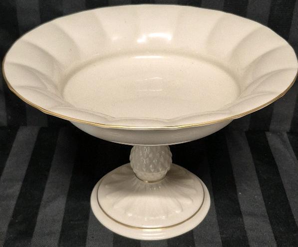 Vintage Lenox Ivory Renaissance Collection Compote/Pedestal Dish 7" Tall