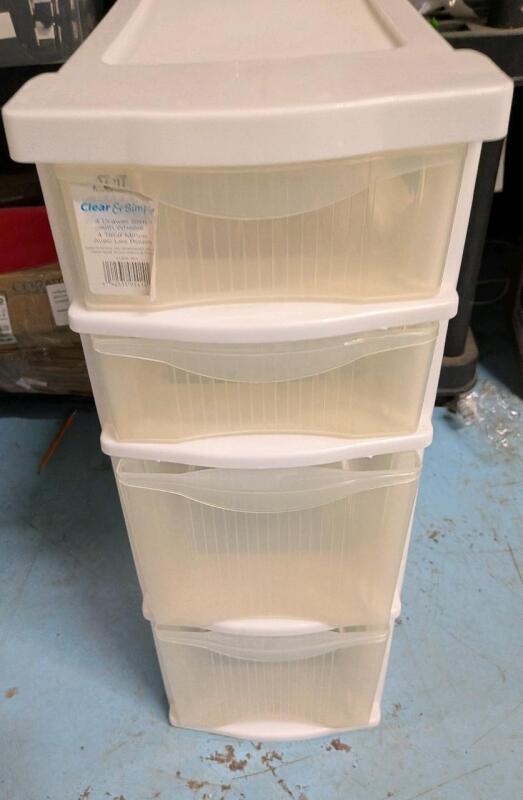 Clear & Simple 4 Drawer organizer. 24" Tall