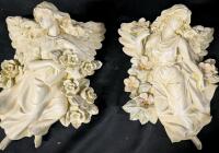 2 Angelic Wall Pockets. 9" Tall.