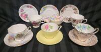 Six (6) Queen Anne Cup & Saucer Sets . All Pieces Ring True .