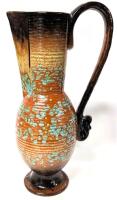 Vintage MCM Unsigned West Germany Lava Glaze Pitcher Vase 4020, 12" Tall, No Chips or Cracks