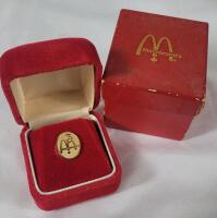 McDonald's 3-Year &sup1;/&sup1;⁰ 10K Gold Filled Canada Service Tie Pin w/Original Presentation Box .