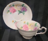 Vintage Paragon " Chrysanthemum " Cup & Saucer Set . Both Ring True , No chips or cracks