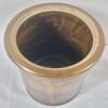 Handmade Stoneware Canister / Jar with Lid and Dragonfly Motif . Measures 7" tall & 5 &frac34;" diameter. - 3