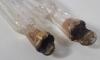 Antique Glass Scent Bottles, also known as " Oxford Lavender " / " Tear Catchers " . Measures 8" & 7 ⅞" long . - 6
