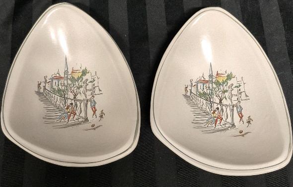 2 Vintage Diadem Plates/Bowls - Germany 9 by 6.5"