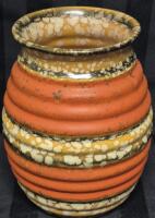 Stunning MCM Lava Glaze Pottery Vase 7" Tall