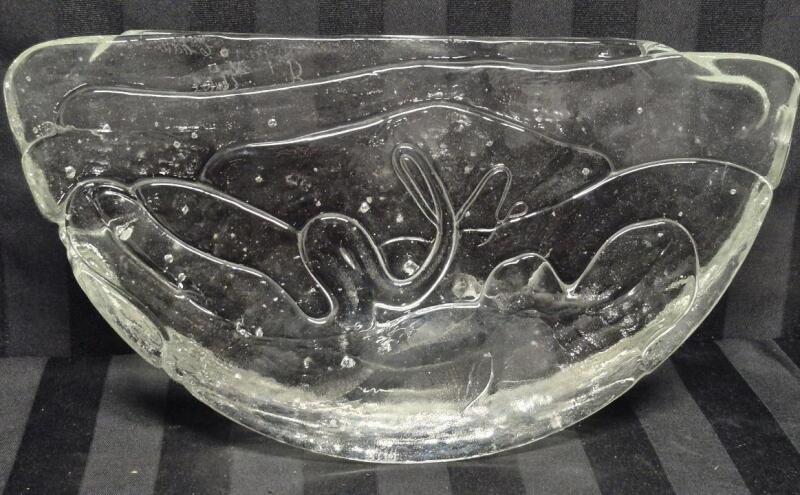 Beautiful Vintage Signed Art Glass Sculpture - Possibly Shirley Elford Canadian Glass Artist