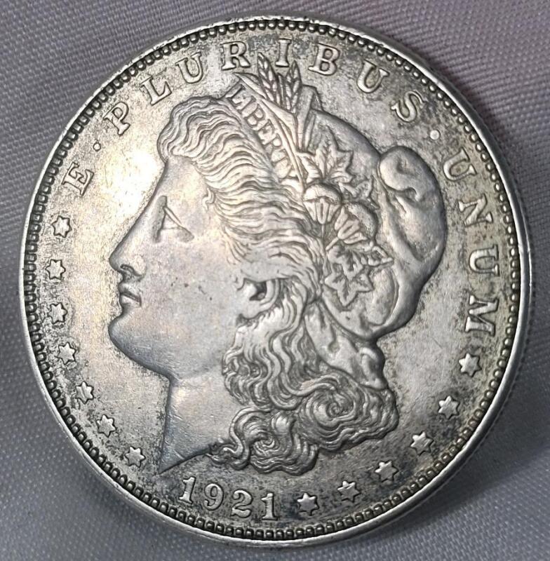 1921-D USA Silver Morgan Dollar Coin .