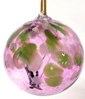 Gorgeous Hand-Blown Glass Friendship Ball / Witch Ball Ornament, 5" Tall, No Chips or Cracks