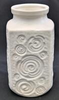 Vintage West Germany Scheurich Jura Ammonite Lava Vase, 282-20, 8" Tall, No Chips or Cracks