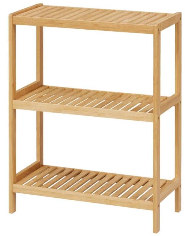 New - Bamboo Stand Utility Storage Shelf Multifunctional Bathroom Kitchen Living Room Holder Plant Flower Stand . See photos for measurements , some assembly required