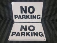 Two (2) New NO PARKING Signs . Measures 14"&times;10"