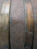 Antique Dome-Top Trunk, Embossed Wheat Design On Top, Missing Side Handles+ 1 Castor, In Surprisingly Good Condition, See Photos - 12