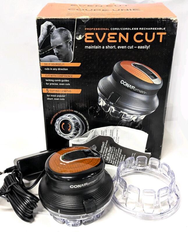 Conair Men's Even Cut, Professional Corded/Cordless Do It Yourself Razor For Short, Even Hairstyles, 5 Cutting Lengths, Tested For Power While Plugged In