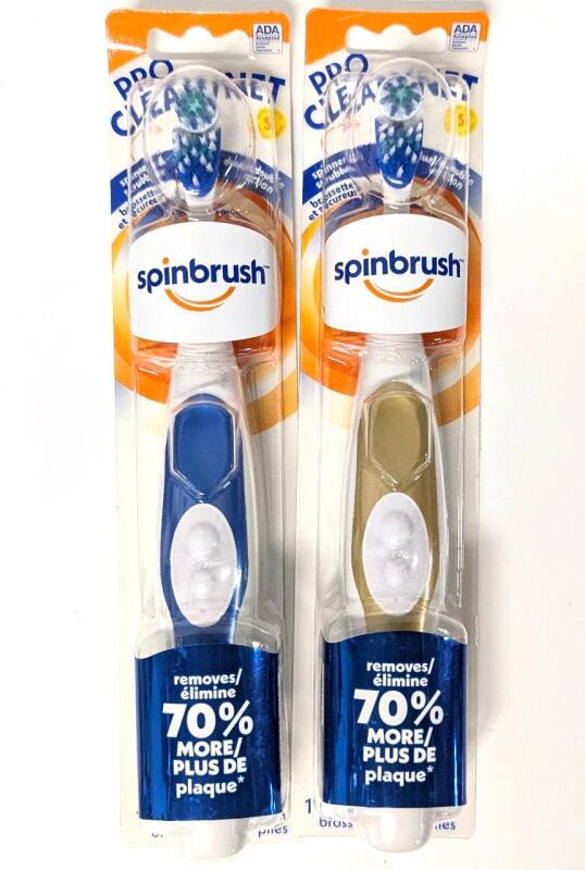 2 New SpinBrush Pro Clean Powered Toothbrushes