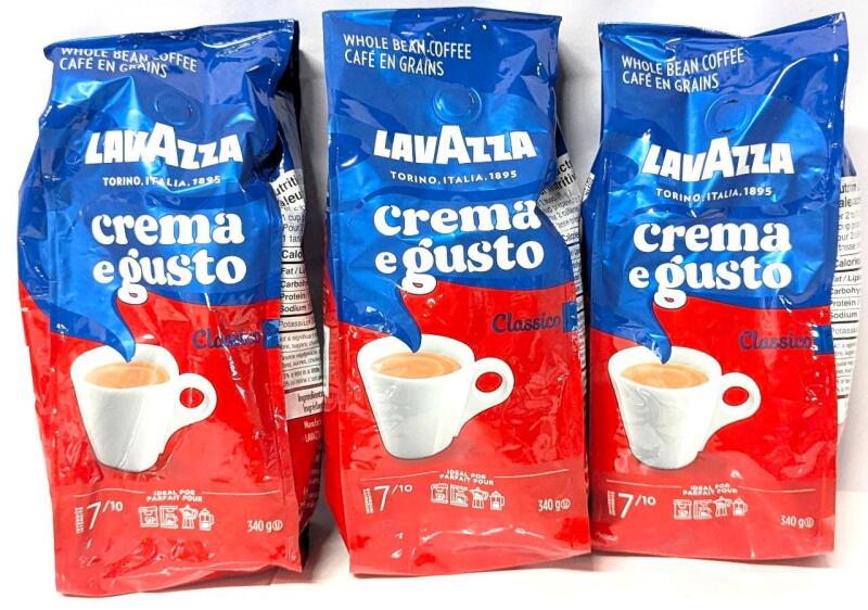 [BB 05/2025] 3 New LAVAZZA Classico Crema Gusto Whole Bean Coffee