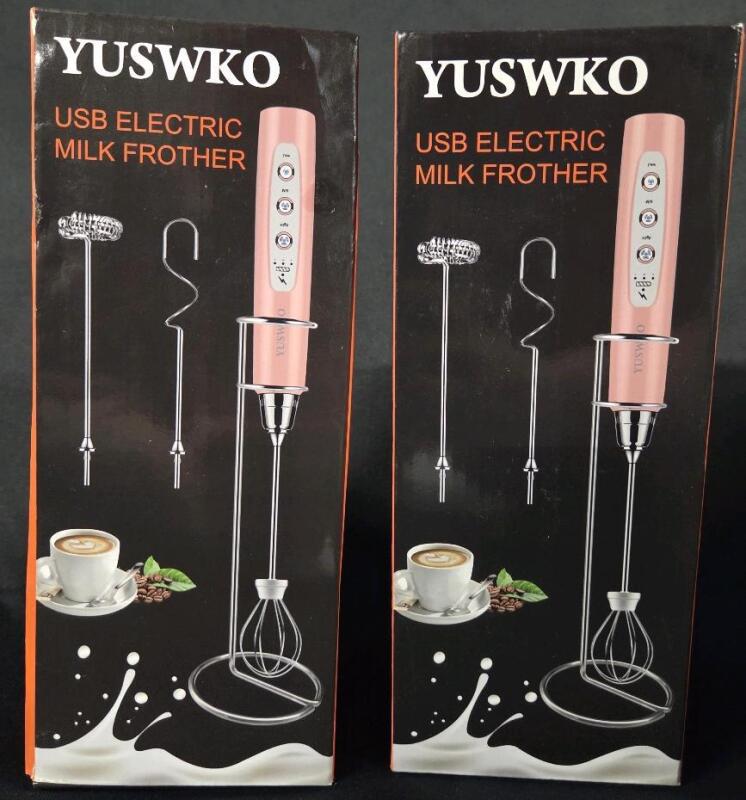 2 New Yuswko USB Electric Milk Frother