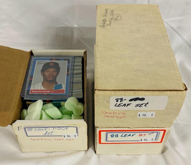 3 Complete 1988 Leaf Sets Major League Baseball Cards, Includes Roberto Alimar Rated Rookie