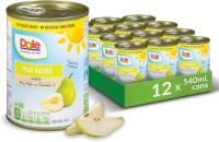 [BB 03/2025] 12 New Cans DOLE Pear Halves in Water, No Sugar Added, & No Artificial Sweeteners